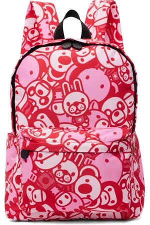 BAPE Pink New ABC Milo All Friends Medium Backpack