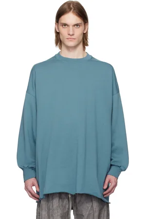 Rick Owens Blue Hollywood Tommy LS Sweatshirt
