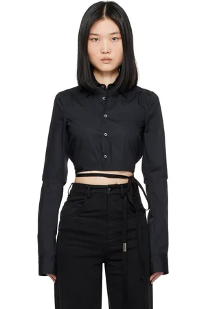 ANN DEMEULEMEESTER Black Dea Cropped Shirt