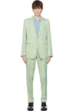 DRIES VAN NOTEN Green Slim Fit Suit