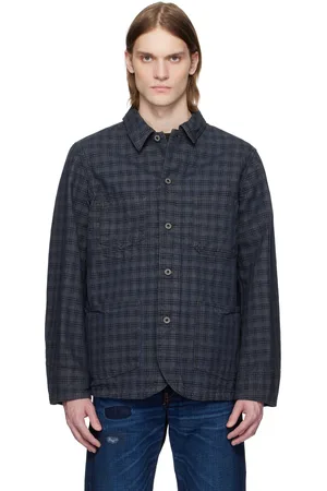 Ralph Lauren Navy Jacquard Dobby Alco Denim Shirt Jacket