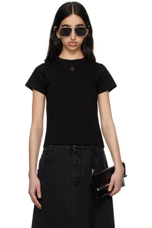Alexander McQueen Black Embroidered Skull T-shirt