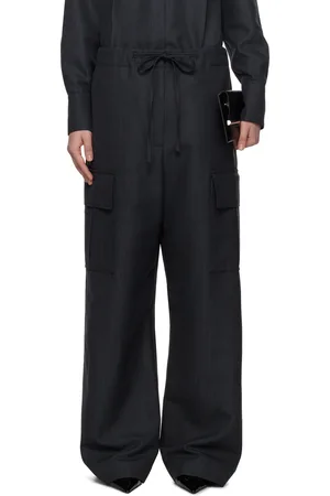 Alexander McQueen Gray Prince Of Wales Cargo Trousers