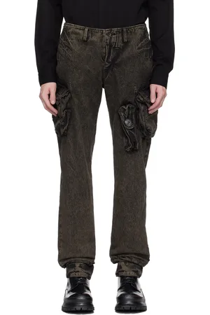 JULIUS Gray Gasmask Skinny Denim Cargo Pants