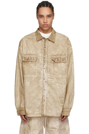 Rick Owens Beige Hollywood Jumbo Overshirt