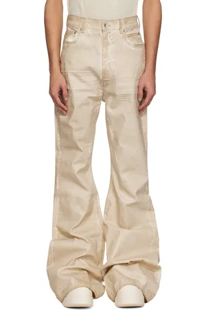 Rick Owens Beige Hollywood Bolan Bootcut Jeans