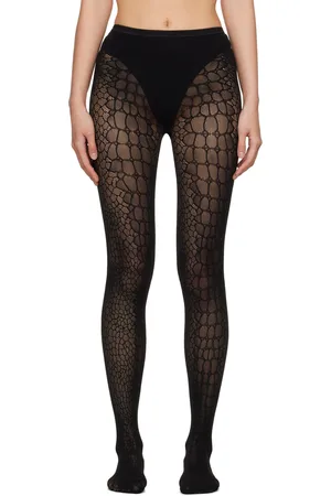 Alaïa Black Croco Tights