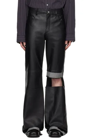 Deadwood Black Slacker Leather Pants