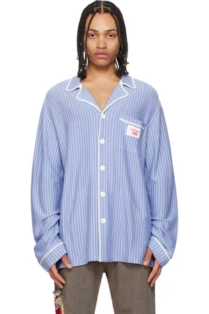 Charles Jeffrey Loverboy Blue Knitted Pyjama Shirt