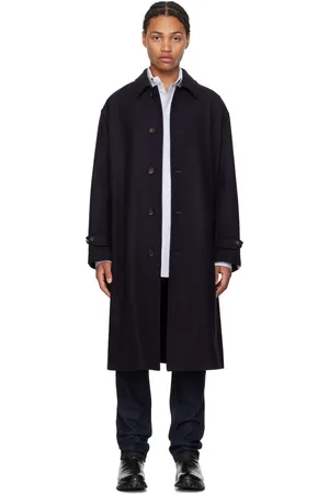 Bally Navy Belted Coat