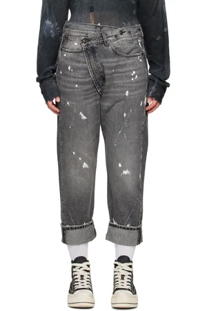 R13 SSENSE Exclusive Black Crossover Jeans