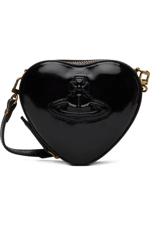 Vivienne Westwood Black Mini Heart Crossbody Bag