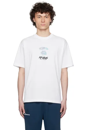 A Bathing Ape White AAPEUNVS Moonface Logo T-shirt