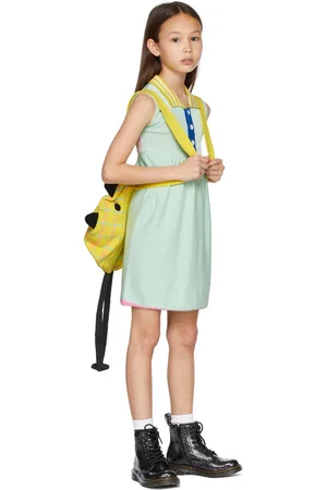 Ligne Noire Kids Green & Pink Knit Little Dress
