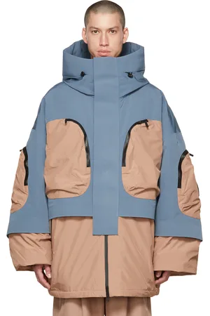 A.A. Spectrum Blue & Taupe Alfire Down Jacket