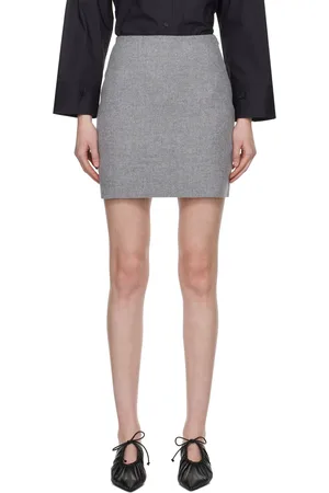 By Malene Birger Gray Chambray Miniskirt