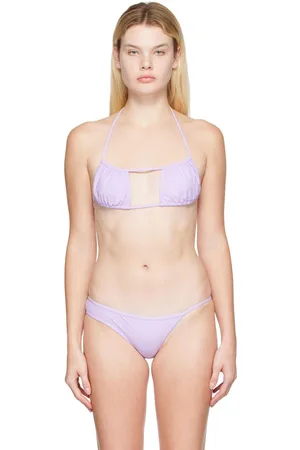 CHRISTOPHER ESBER Purple Asymmetric Bikini Bottoms