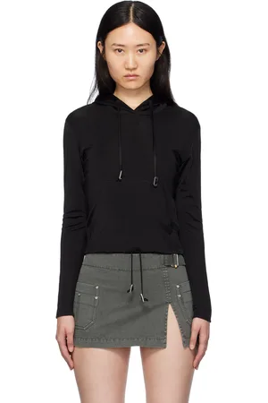 DION LEE Lustrous Shrunken Hoodie