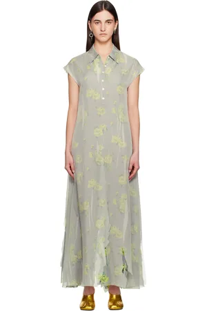 Acne Studios Gray Layered Maxi Dress