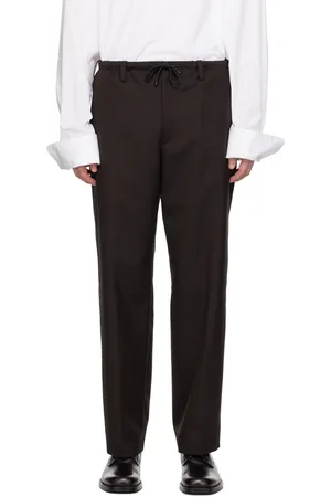 DRIES VAN NOTEN Brown Wool Trousers