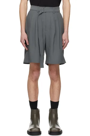 ATTACHMENT Gray Belted Shorts