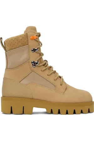 Heron Preston Beige Military Boots