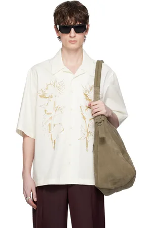 Alexander McQueen Off-White Thistle Print Shirt