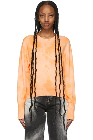 Kenzo Orange Tie-Dye Tiger Crest Sweater