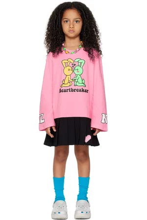 NZKidzzz Kids Pink & Black Heartbreaker Dress