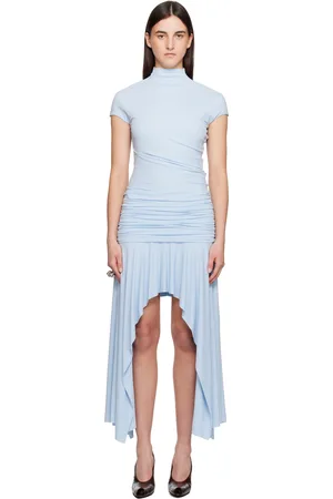 Acne Studios Blue Asymmetric Midi Dress