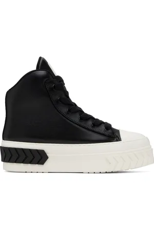 BOTH Black Tyres Platform Hi-Top Padded Sneakers