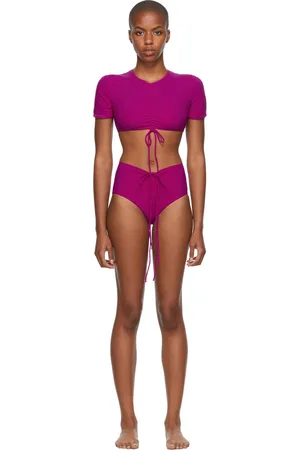 CHRISTOPHER ESBER Pink Ruched Crop & Odessa Bikini