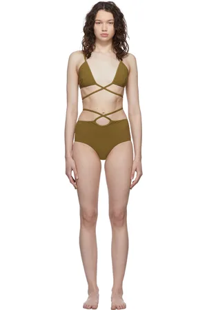 CHRISTOPHER ESBER Khaki Looped Tie Bikini
