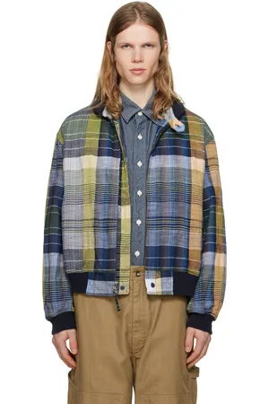 ENGINEERED GARMENTS Navy & Yellow LL Bomber Jacket