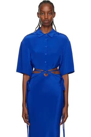 CHRISTOPHER ESBER Blue Wrap Shirt
