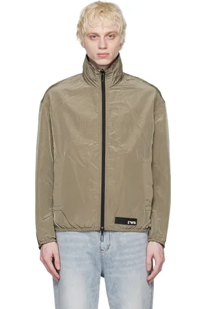 Emporio Armani Taupe & Multicolor Chevron Reversible Jacket