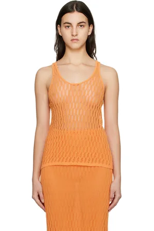 C&m Camilla And Marc Orange Nova Tank Top