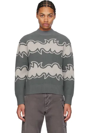 Bluemarble Gray Jacquard Sweater