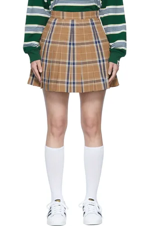 BAPE Brown Polyester Mini Skirt