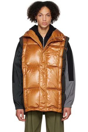 Feng Chen Wang Tan & Gray Deconstructed Down Vest