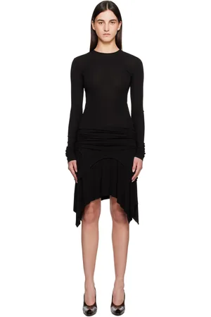 Acne Studios Black Long Sleeve Midi Dress