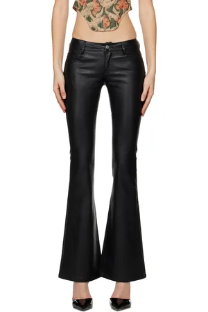 Miaou Black Roxy Faux-Leather Trousers