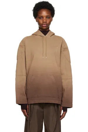 DION LEE Brown & Taupe Padded Sunfade Hoodie