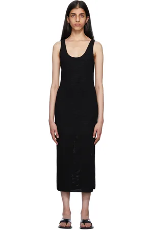 Frame Black Crochet Midi Dress