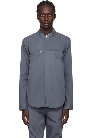 DION LEE Gray Jean Shirt