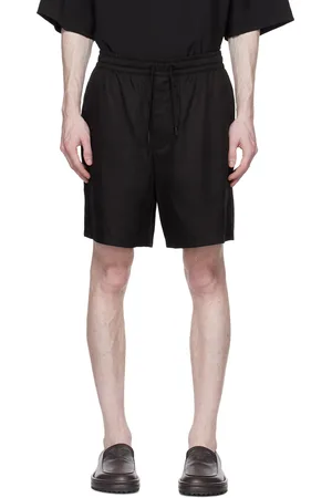 Emporio Armani Black Drawstring Bermuda Shorts