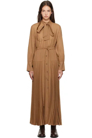 Joseph Beige Winter Voile Lisa Maxi Dress