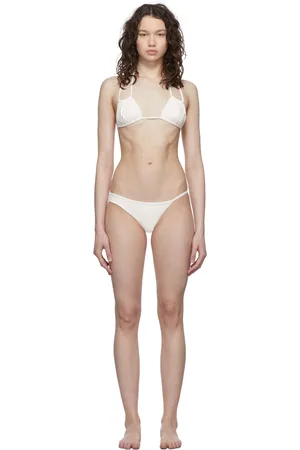 CHRISTOPHER ESBER Asymmetric Ruched Double Strap Bikini