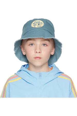 Wander & Wonder Kids Blue Patch Bucket Hat