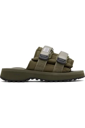 SUICOKE Khaki MOTO-PUFFab Sandals